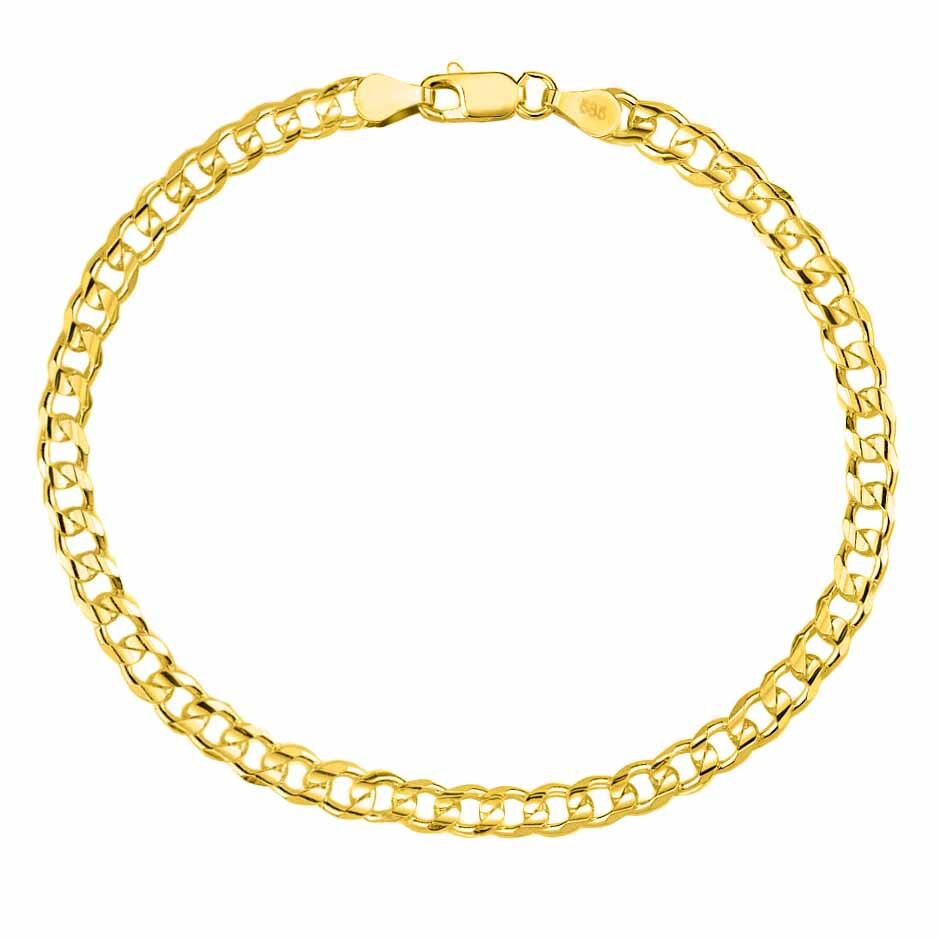 Zlatý náramek Curb Pancr ze žlutého zlata - 4,5 mm varianta 20 cm