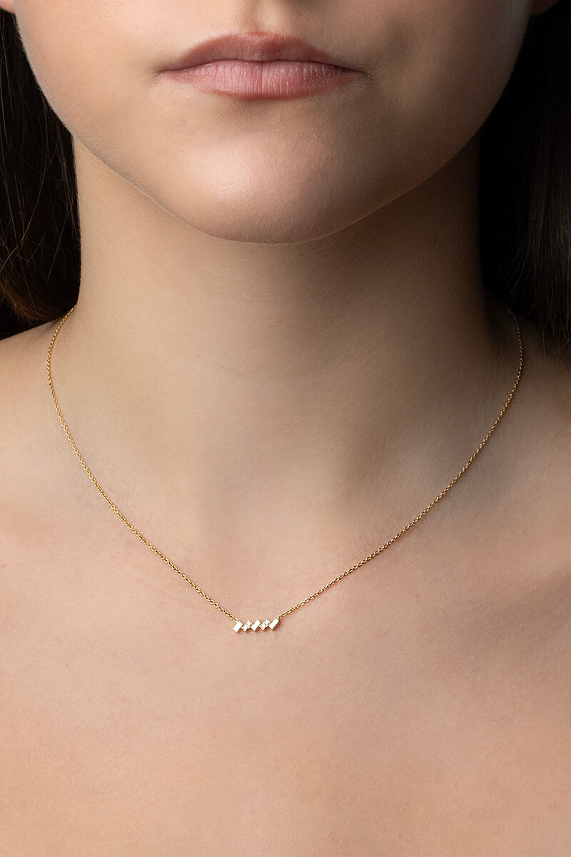 Diamantový náhrdelník Odelia (0,03 ct) ze žlutého zlata