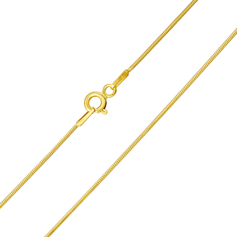 SILVEGO Stříbrný řetízek hádek Diamond Octagon pozlacený žlutým zlatem - 1 mm TTTGM8GP