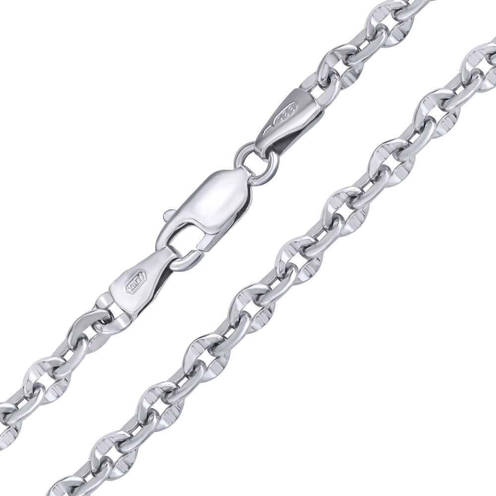 SILVEGO Stříbrný řetízek Anker Roma s prolisovanými očky - 4 mm FNNS1054NS