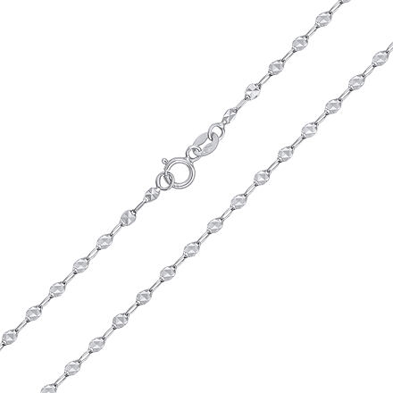 Silvego Zlatá retiazka Paper Clip s brúsenými doštičkami z bieleho zlata - 2 mm FNN1636NGW