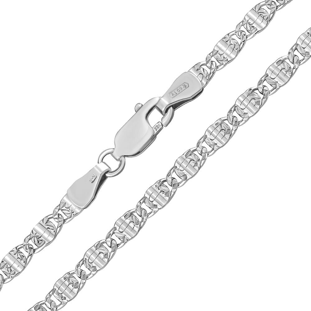 SILVEGO Stříbrný náhrdelník Valentino s ozdobenými očky - 3 mm FNNS1020NS