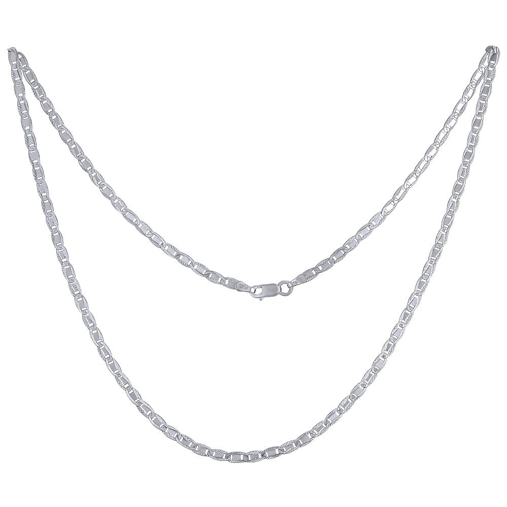 Stříbrný řetízek Valentino s broušenými okraji - 2,7 mm varianta 45 cm