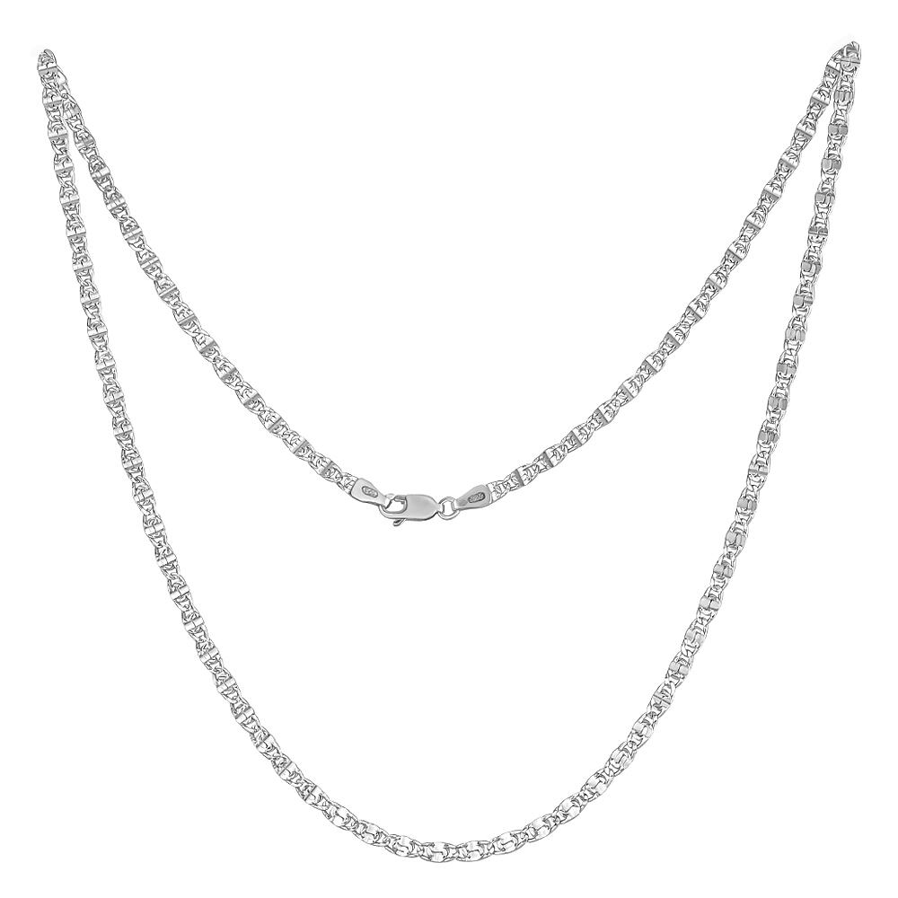 Stříbrný náhrdelník Valentino s ozdobenými očky - 3 mm varianta 45 cm
