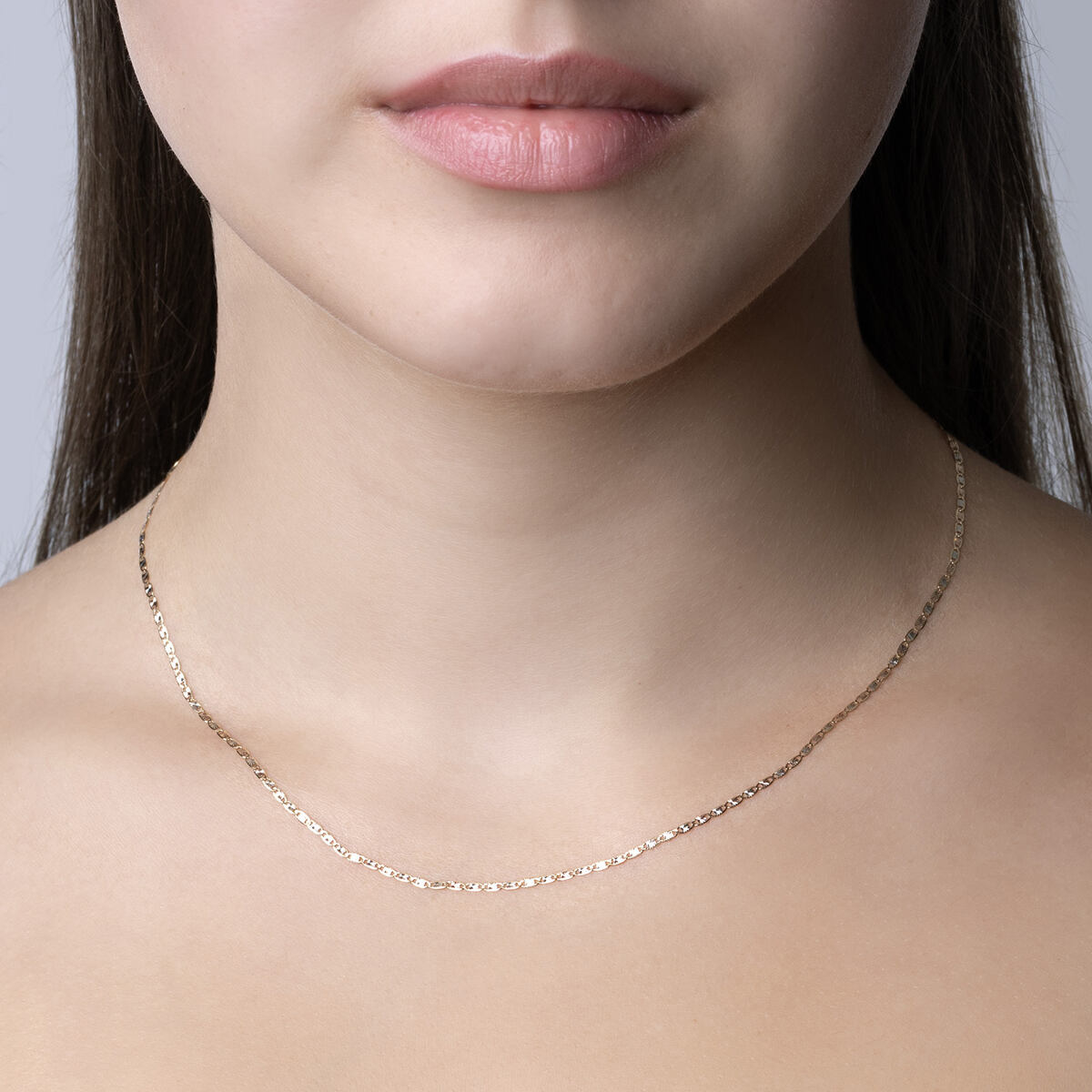 Zlatý řetízek Valentino ze žlutého, bílého a růžového zlata s broušenými očky - 1,5 mm varianta 42 cm