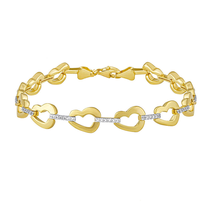 Silvego Zlatý náramok Amavell zo žltého zlata a Brilliance Zirconia - 7,3 mm FNN1933BGYW