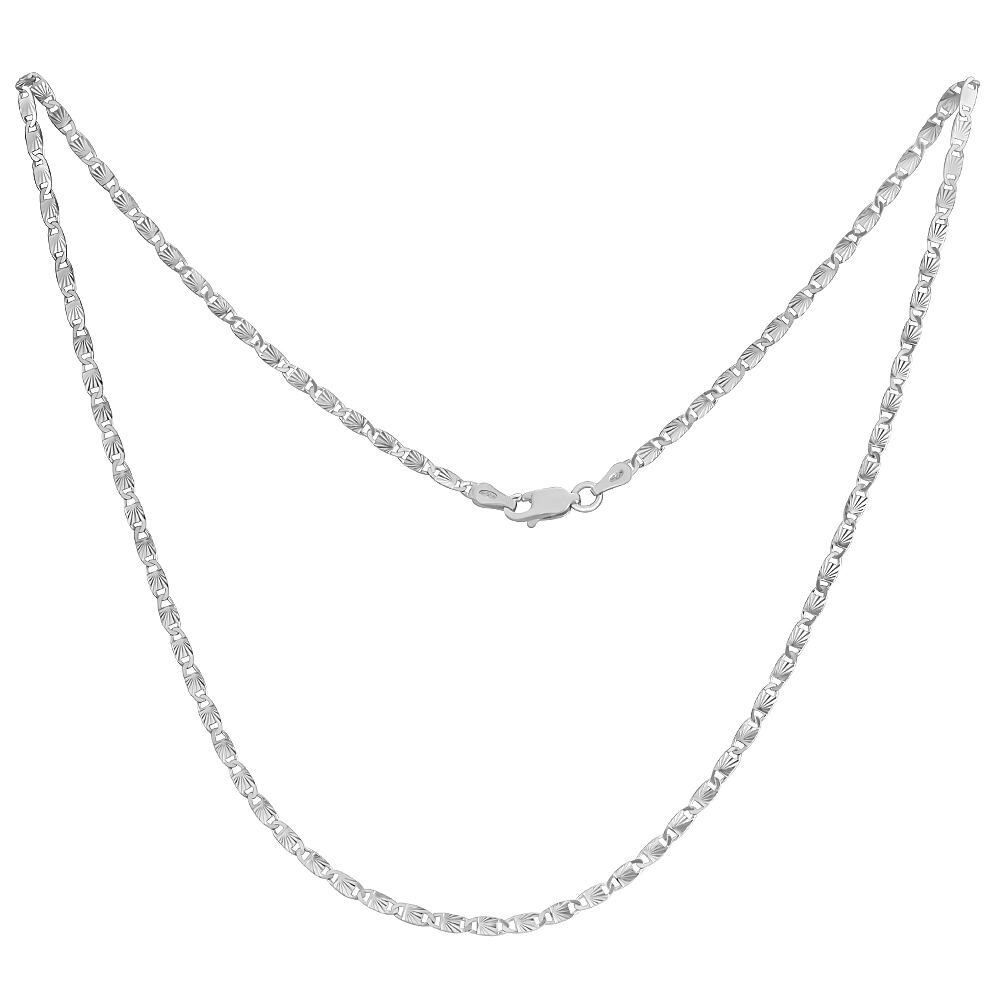 Stříbrný řetízek Valentino s broušenými očky - 2,3 mm varianta 45 cm