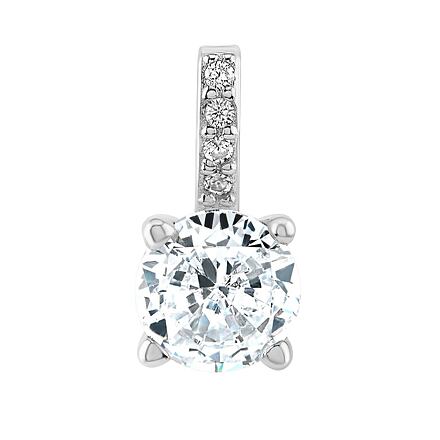 Silvego Strieborný prívesok s čírym Brilliance Zirconia 7mm LPS1274PW