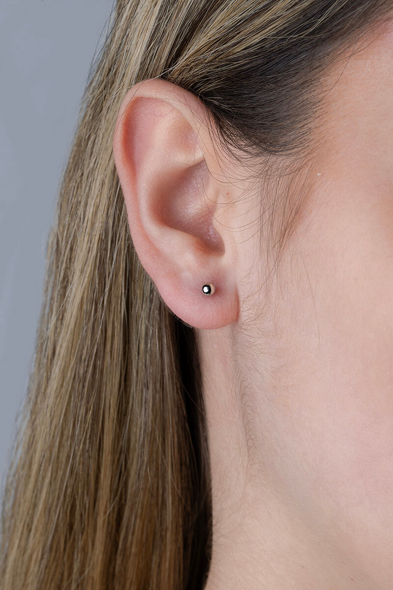 Zlaté náušnice pecky kuličky Bellora z bílého zlata - 3 mm