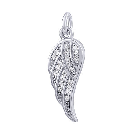 Silvego Strieborný prívesok Areli anjelské krídlo s Brilliance Zirconia MW02248P