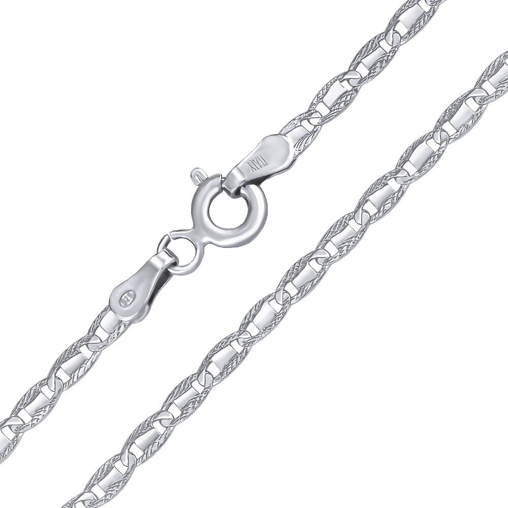 Stříbrný řetízek Valentino s broušenými okraji - 2,1 mm varianta 45 cm