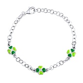 Kinderarmband Clover aus Silber 925 mit Kleeblätter