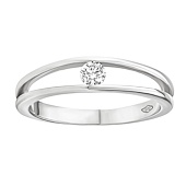 Zlatý prsten Danika s Brilliance Zirconia z bílého 14kt zlata