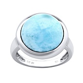 Damenring Silber 925 mit echtem Larimar