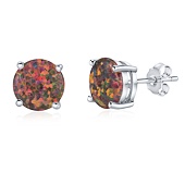 Ohrstecker aus Silber 925 mit dunklem Opal