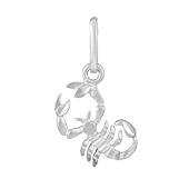 Goldanhänger Sternzeichen Skorpion aus 14 Karat Weißgold