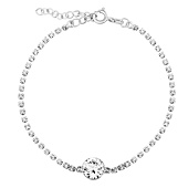 Stříbrný náramek Clowie se zirkony a čirým Swarovski® Crystals