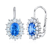 Silberohrringe Kate mit hellblauen Swarovski® Zirconia