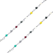 Halskette aus Silber 925 Arika mit echten Edelsteinen