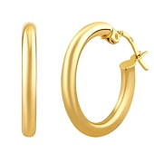 Ohrringe Gold Creolen Demi - 20 mm