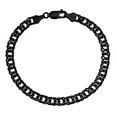 Silberarmband Double Rombo 6 mm – schwarz, Ruthenium