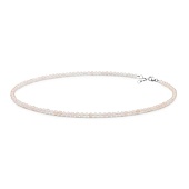 Rosenquarz-Halskette Tabby Silber 925