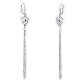 Ketten Ohrringe aus Silber 925 mit Swarovski® Crystals Aurora Boreale