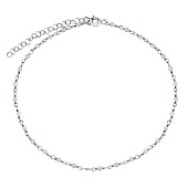 Silberarmband mit echtem Rosenquarz Arika