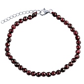 Silberarmband Tabby mit echtem Granat
