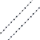 Halskette aus Silber 925 mit echtem schwarzem Opal Arika