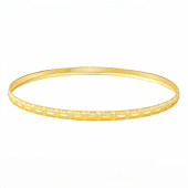 Zlatý náramek Solenne s rytím ze žlutého zlata - 3,8 mm