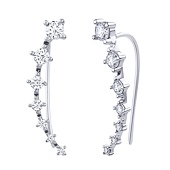 Ohrkletterer aus Silber 925 Boston mit klaren Brilliance Zirconia
