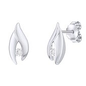Stříbrné náušnice Claire s čirým Brilliance Zirconia