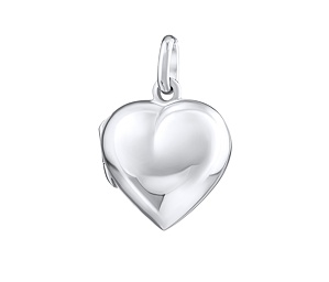 Stříbrný medailon otevirací srdce 17 mm