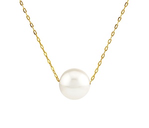 Zlatý náhrdelník Kayla ze žlutého zlata s pravou přírodní perlou