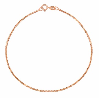 Zlatý náramek Fox z růžového zlata 1 mm