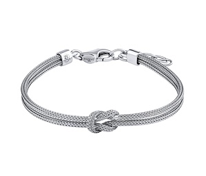 Damen Armband aus Silber geflochtenes Design mit Knoten Brona