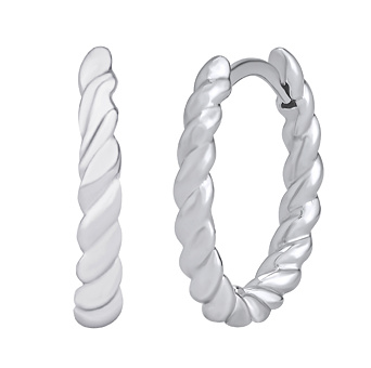 Damen Creolen aus Silber 925 Alfie gedrehte Creolen