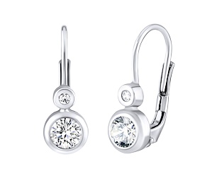 Stříbrné náušnice s čirými Swarovski® Zirconia