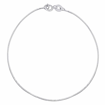 Zlatý náramek hádek z bílého zlata - 0,8 mm