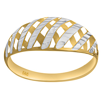 Goldring Caladan aus Gelb- und Weißgold