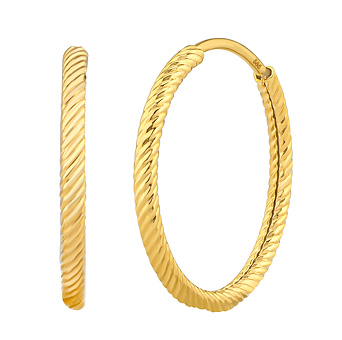 Zlaté náušnice kruhy Loreena zo žltého zlata - 19 mm