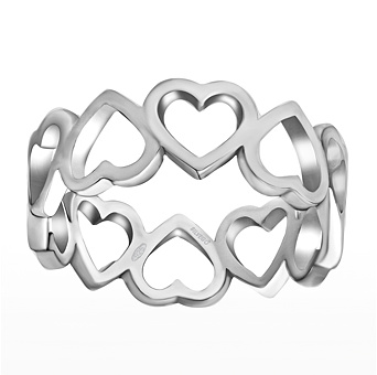 Silberring mit Herzen Coradia 