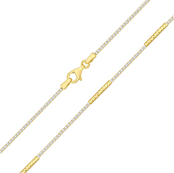 Zlatý náhrdelník Eleganza ze žlutého s brilliance Zirconia - 2,5 mm