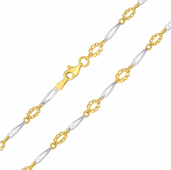 Zlatý náhrdelník Calista ze žlutého a bílého zlata – šířka 5 mm