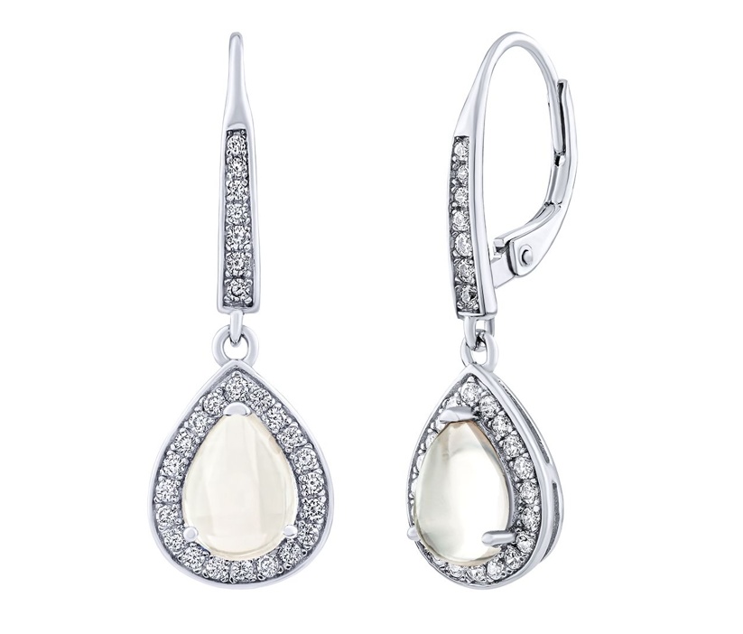 Silberschmuckset Brisa mit Mondstein und klaren Brilliance Zirconia