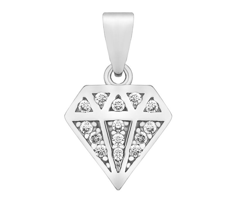 Zlatý přívěsek Diamara z bílého zlata s Brilliance Zirconia