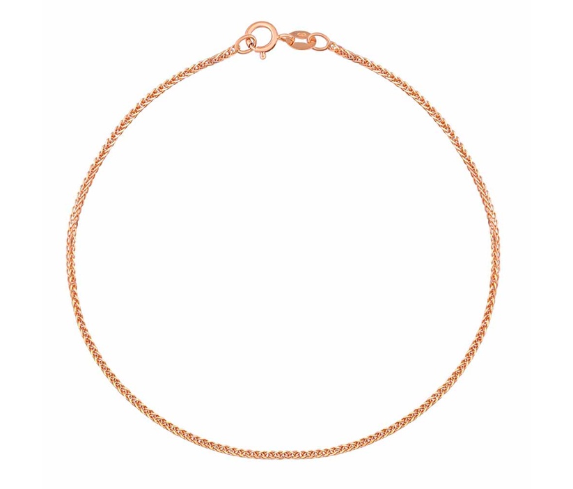 Zlatý náramek Fox z růžového zlata 1 mm