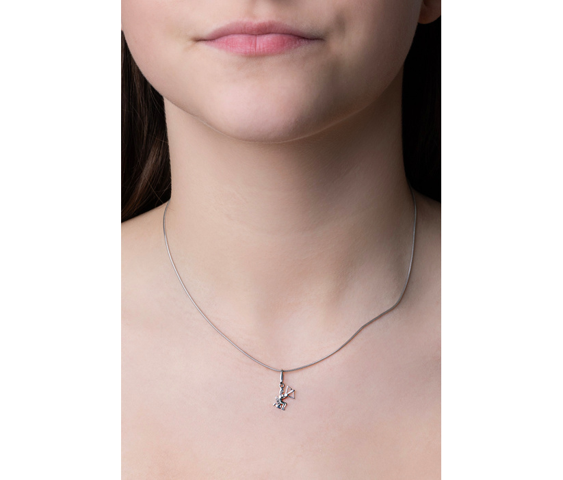 Zlatý prívesok znamenie zverokruhu Strelec z bieleho 14kt zlata