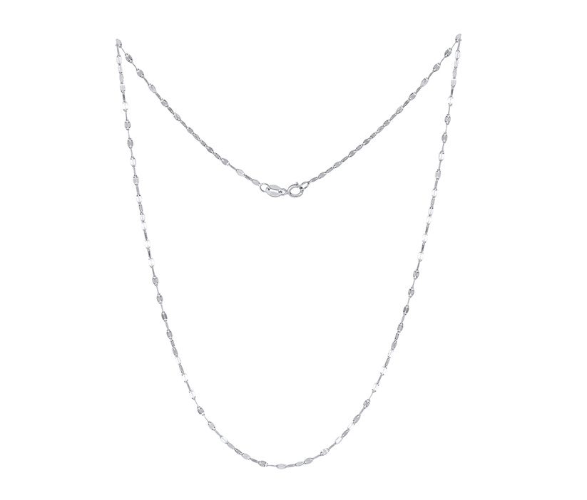 Weißgoldkette Coffee bean - 1,7 mm